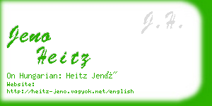 jeno heitz business card